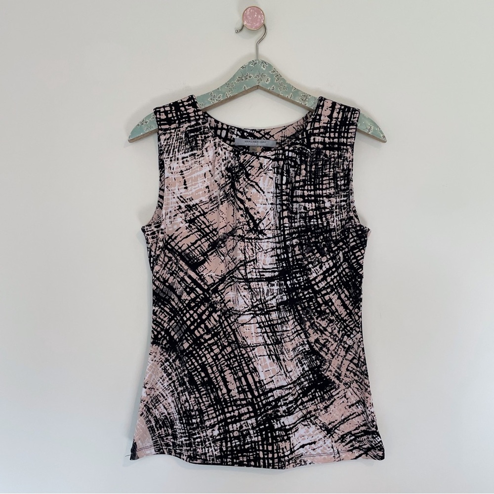Marc New York Pink and Black Suiting Tank